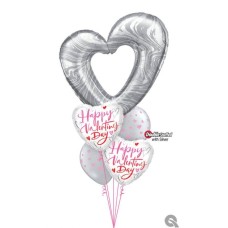 Bukiet 1673 Love is all around! Qualatex #23181 16776-2 18100-2 43794-2